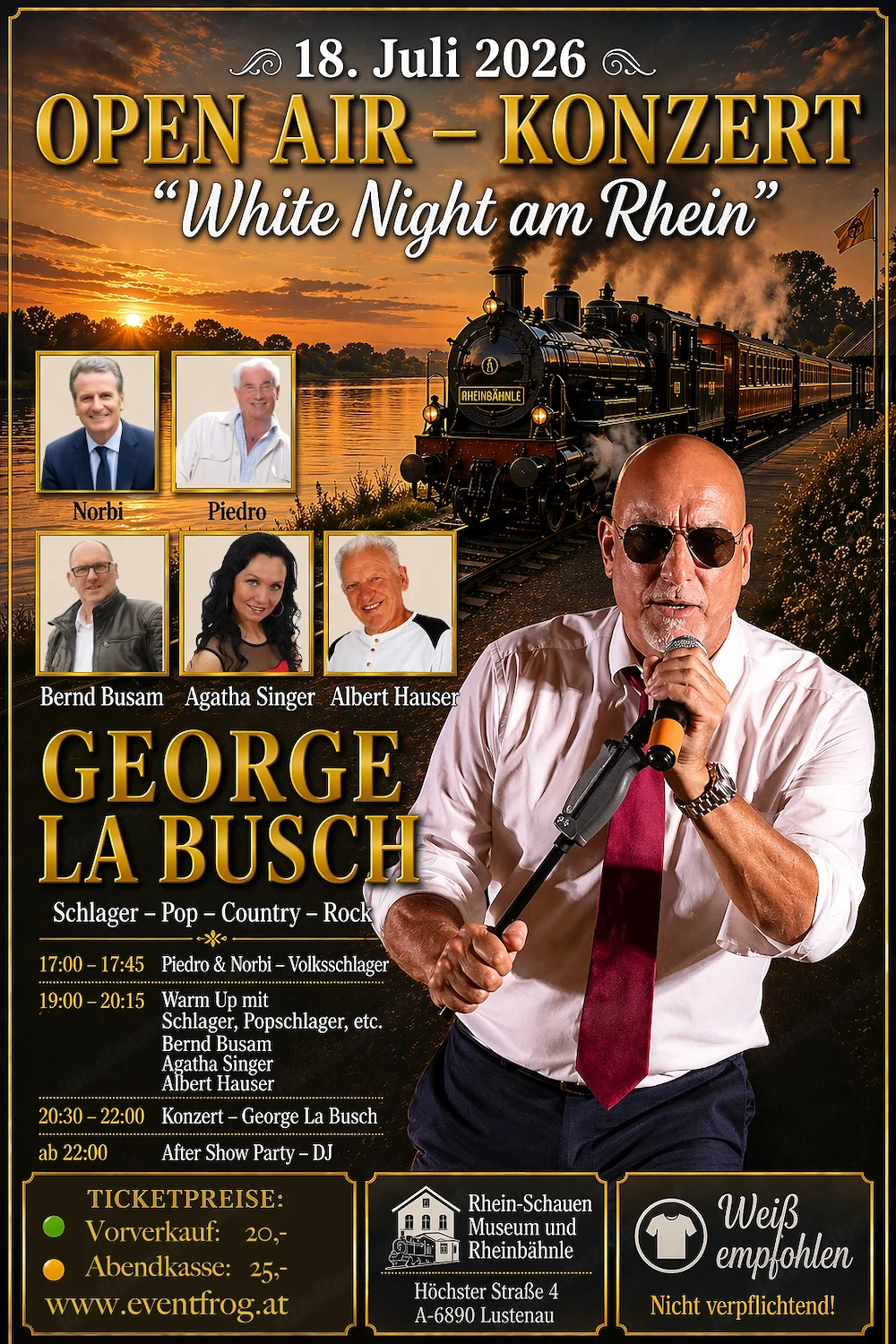 Großes Open-Air-Konzert mit George La Busch am 18. Juli 2026