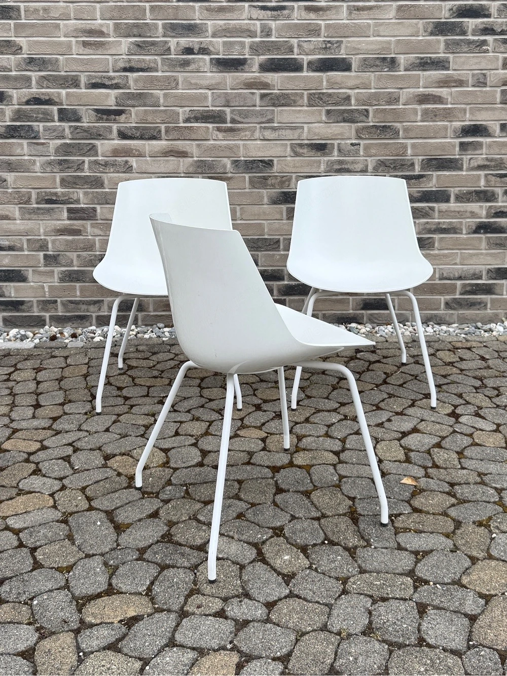 3x hochwertige Designer-Stühle | MDF Italia Flow Chair | Weiß
