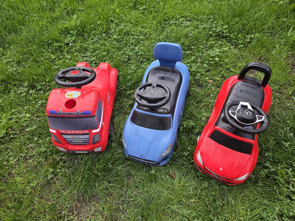 Rutschautos 3 Stück