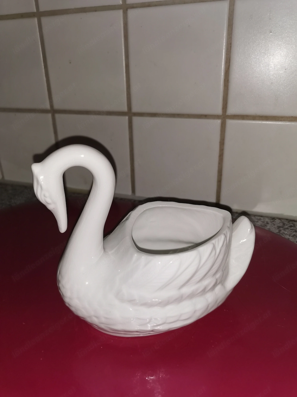 Schwan Porzellan L= 13 cm H=12,5 cm