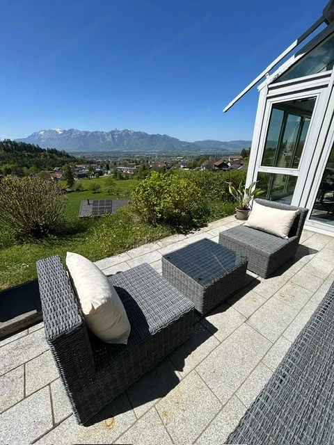 Lounge-Set aus Polyrattan inkl. Sitz- und Rückenkissen   sehr guter Zustand