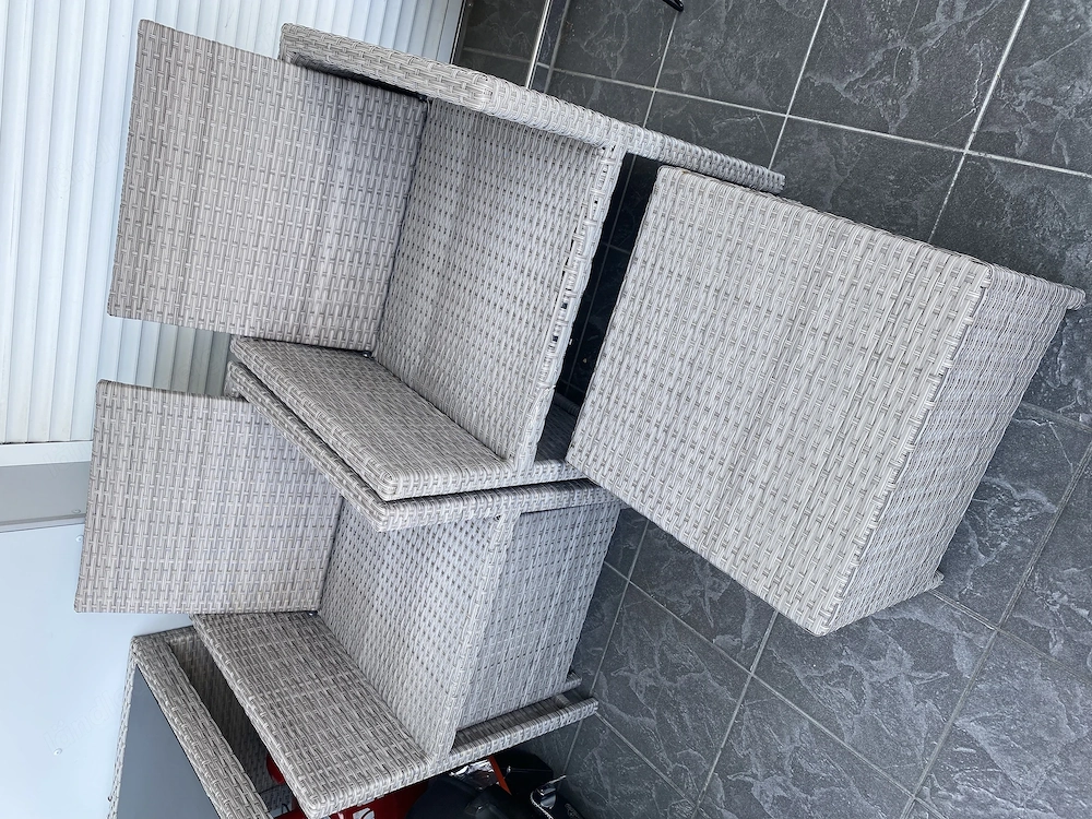 Balkonstühle mit ausziehbarer Fußablage Sitzhocker 