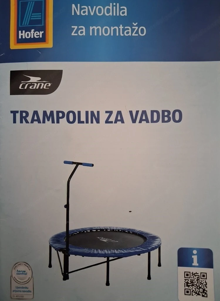 Fitness Trampolin Crane Hofer 124cm