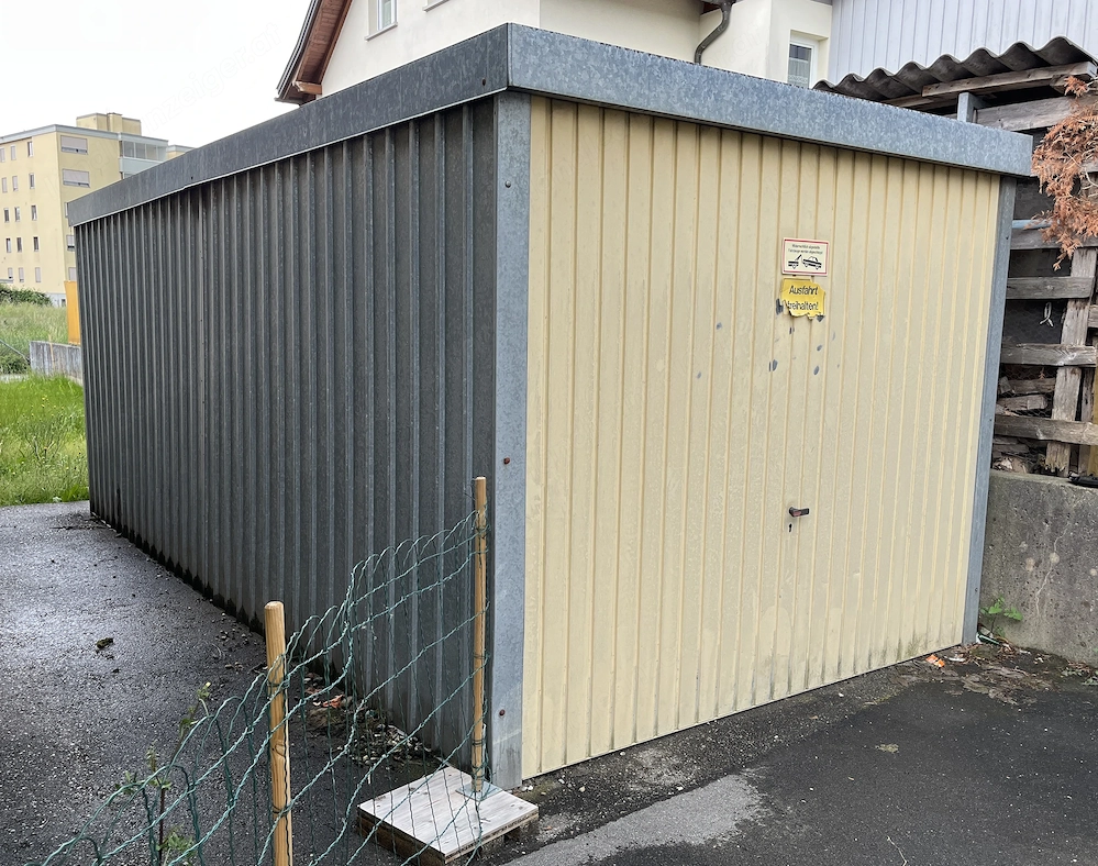 Blechgarage Garage freistehend zu verschenken