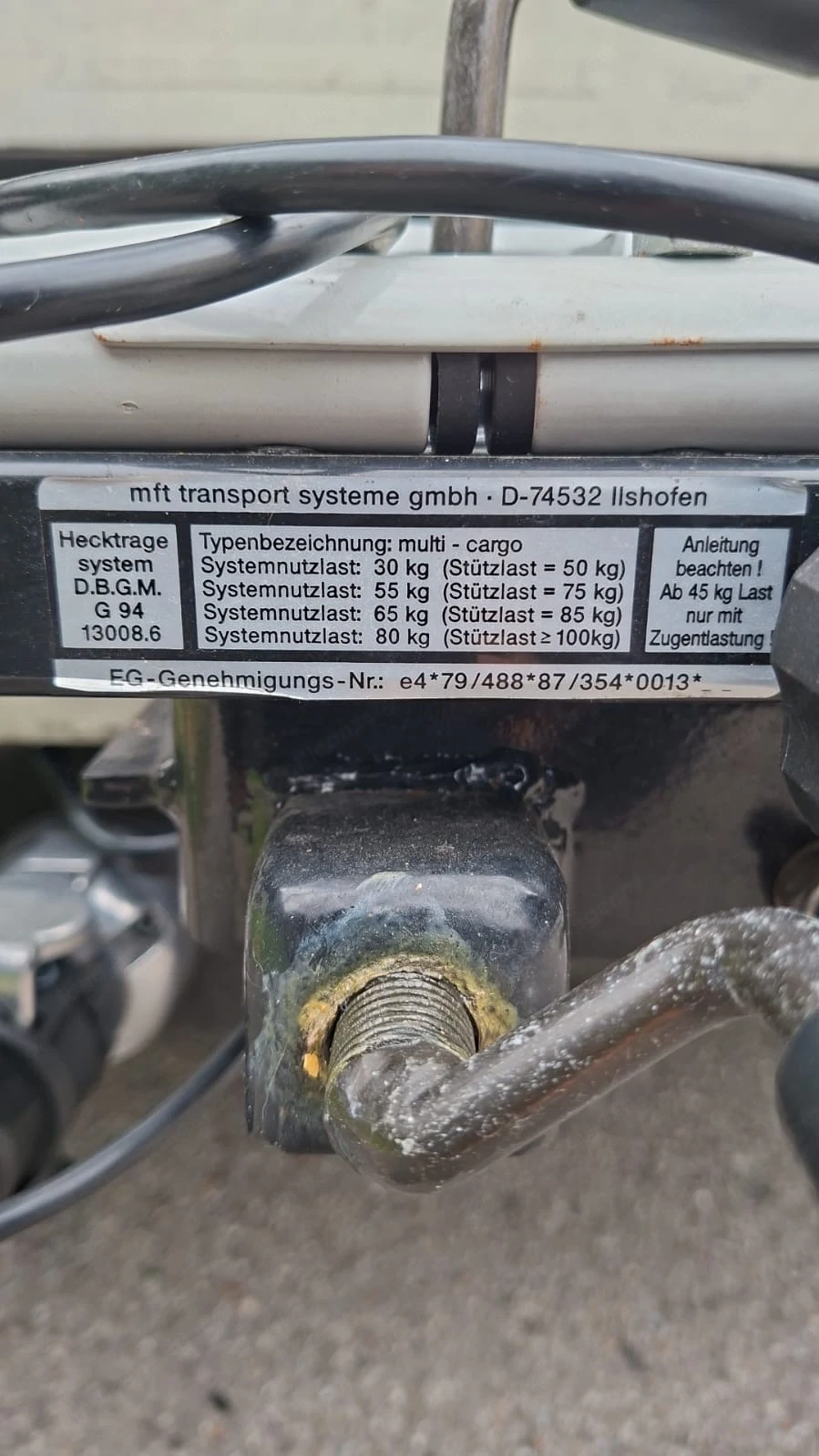 Fahrradträger für Anhängerkupplung   2 Fahrräder   mit Beleuchtung