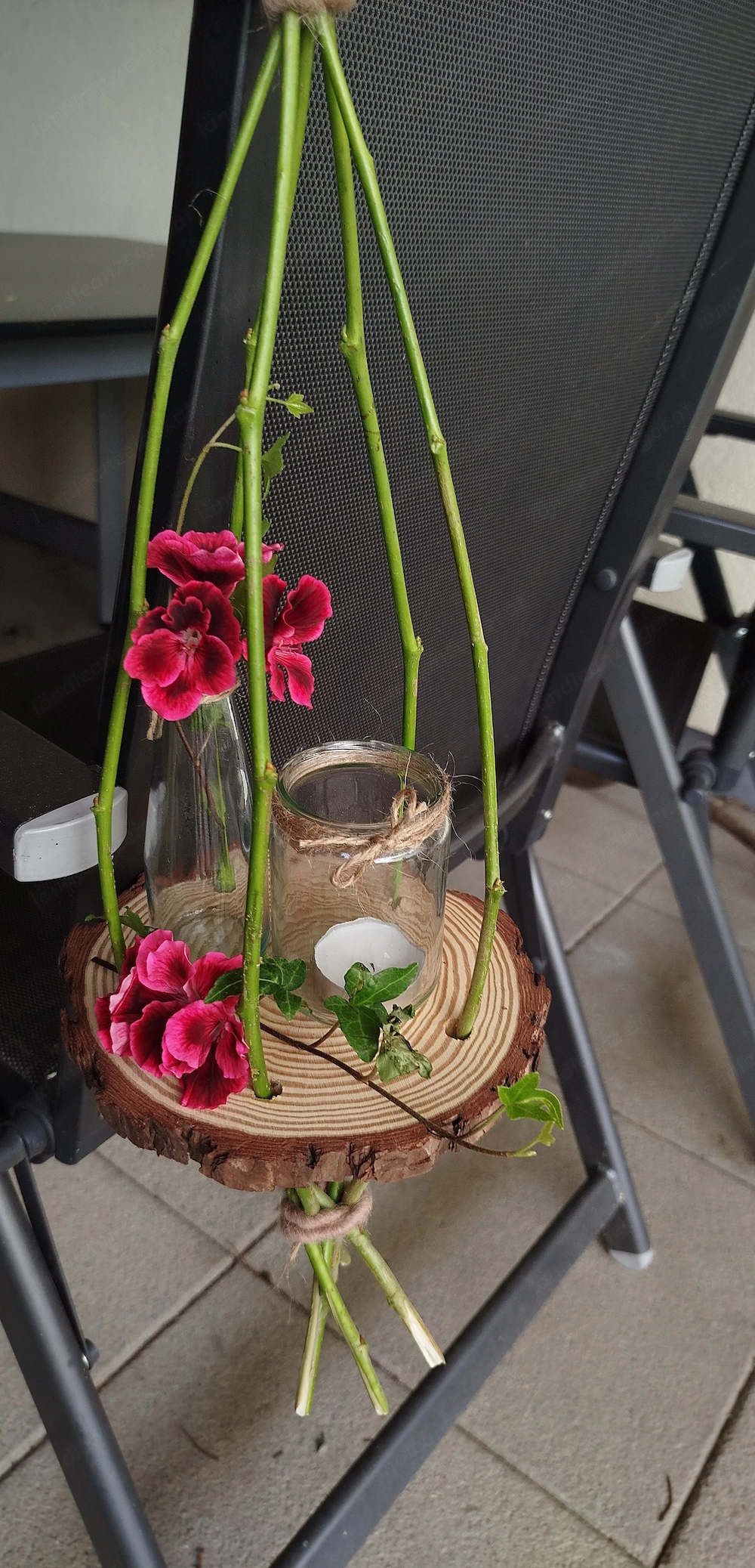 Natur Deko Vase Windlicht hängend neu