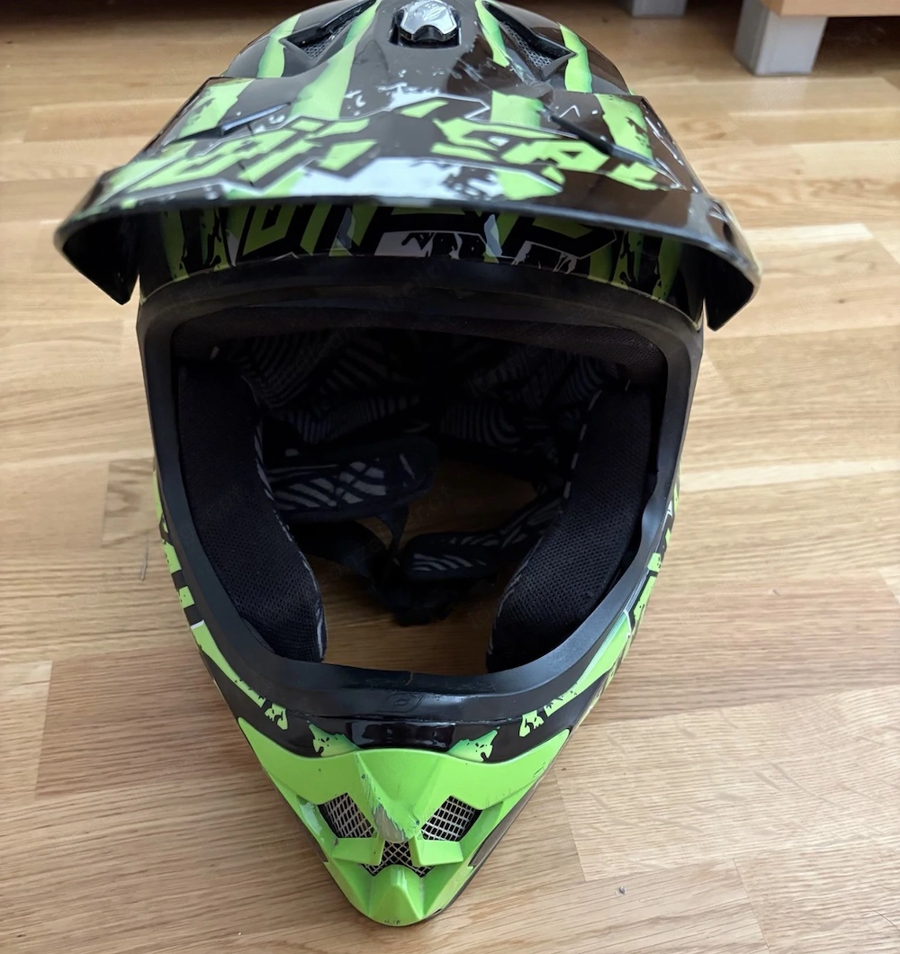 Motocross-Helm Downhill-Helm schwarz grün 