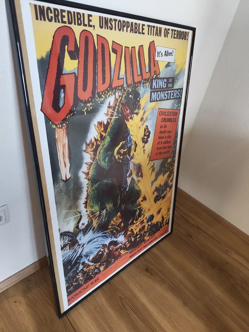 Godzilla Poster Glas Bilderrahmen