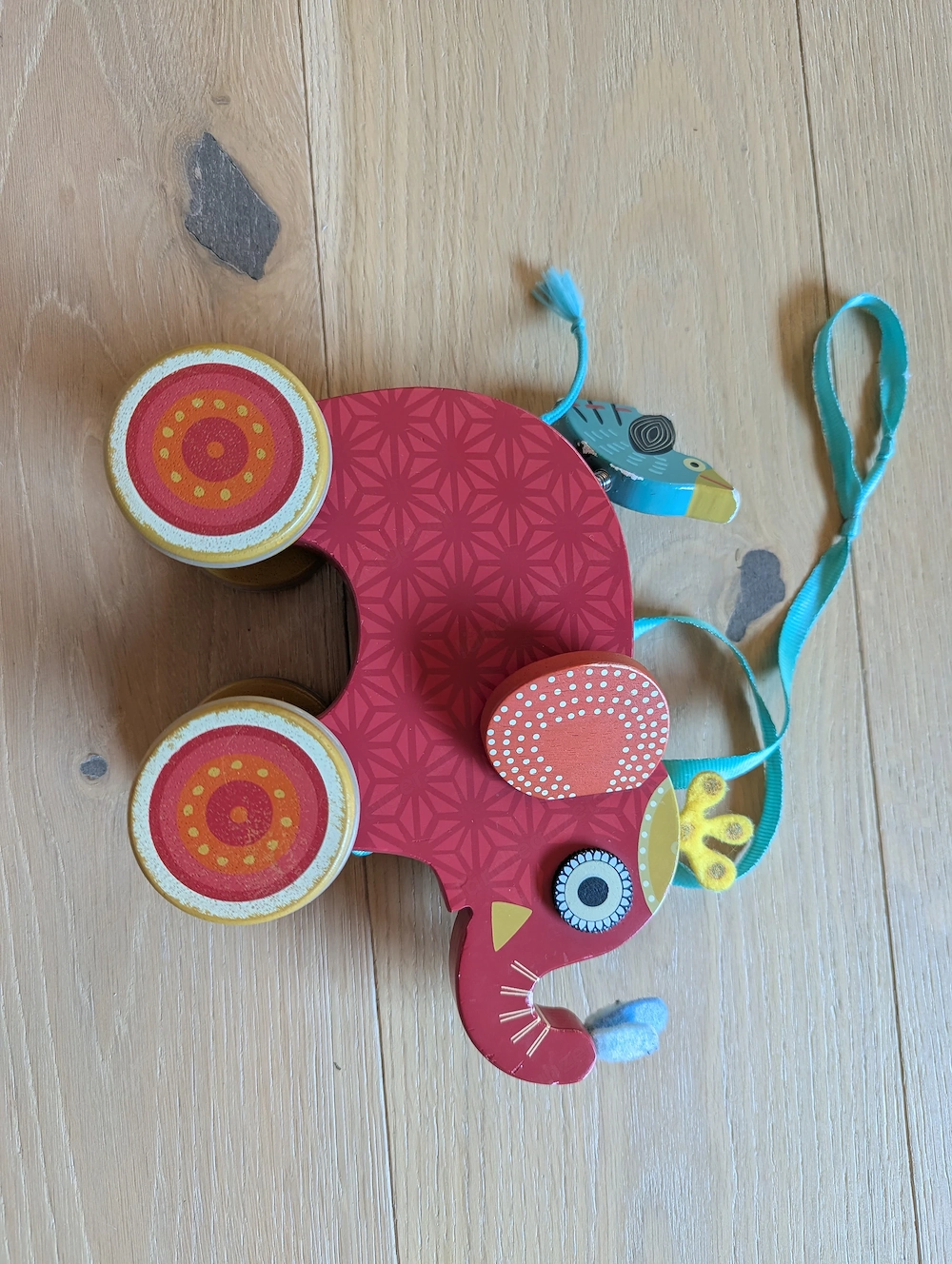 Süßer Deko Holz-Elefant zum Nachziehen  