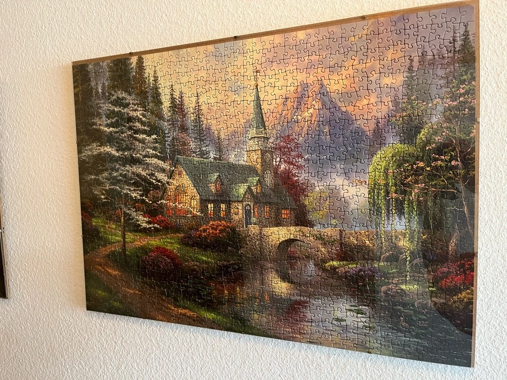2 Puzzlebilder im Glasrahmen