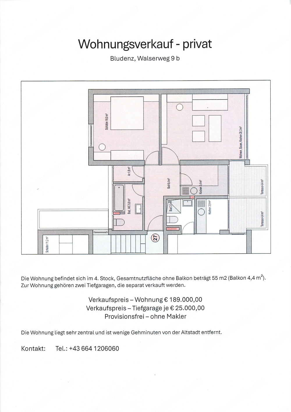 zentrale 2,5-Zimmerwohnung im schönen Oberland