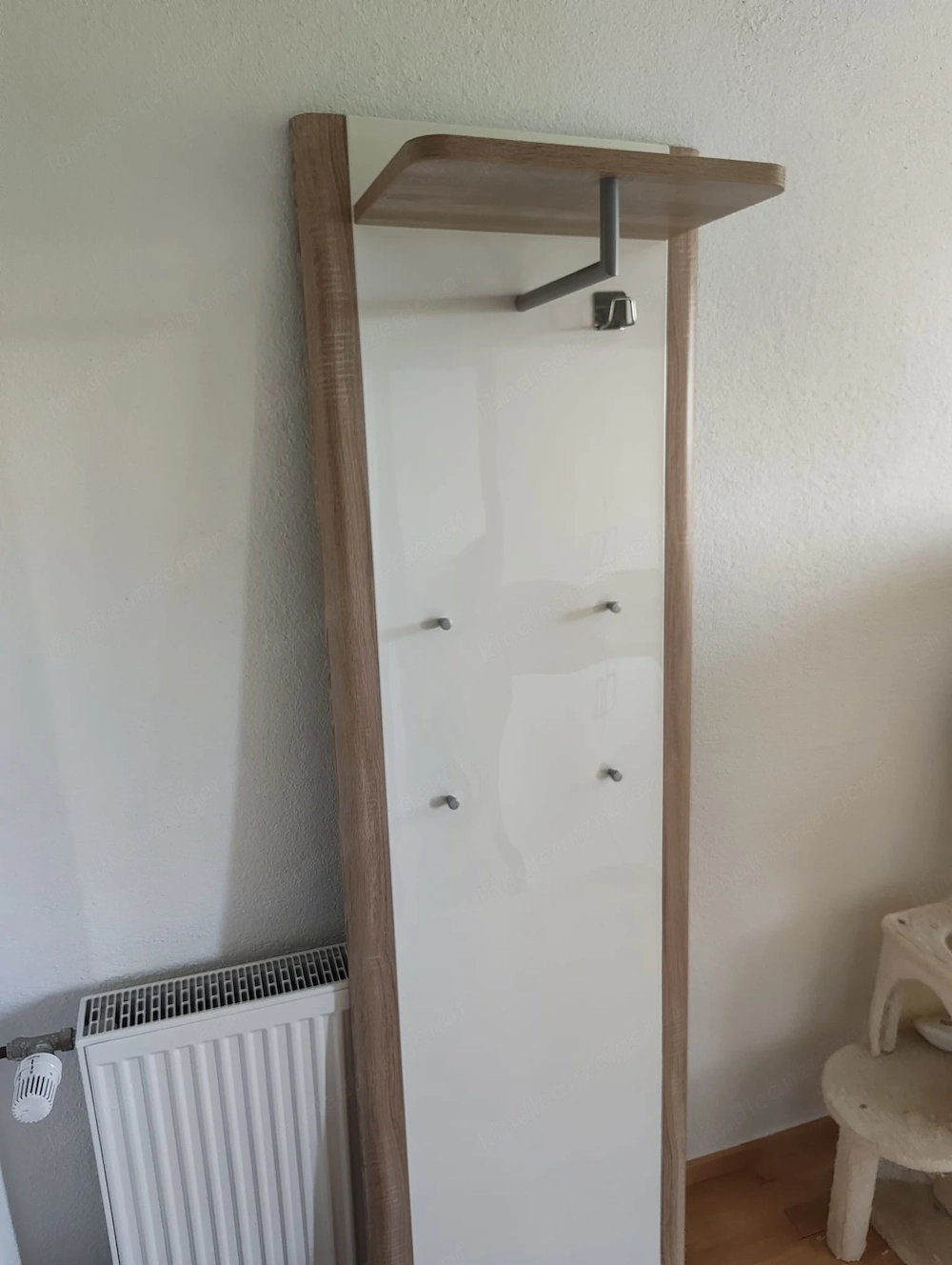 Garderobe weiss mit holz
