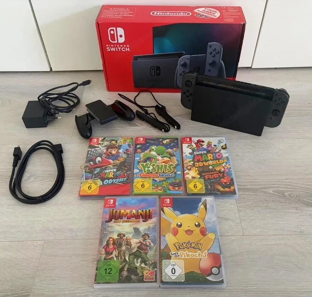 Nintendo Switch V2 mit 5 spiele Funktioniert einwandfrei