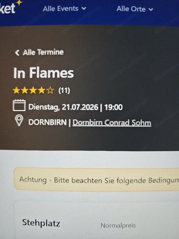 2 Tickets In Flames Conrad Sohm