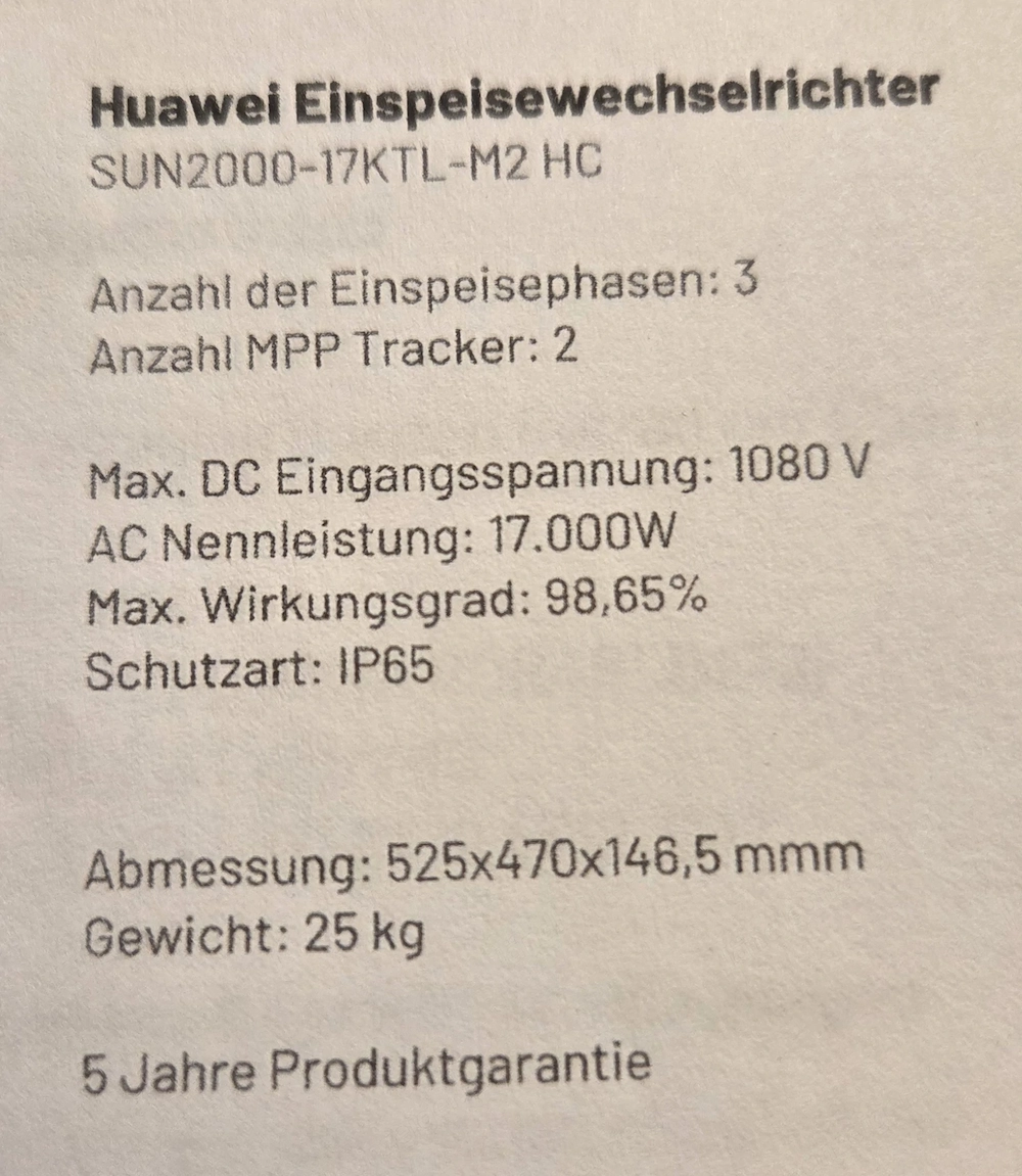 HUAWEI Einspeisewechselrichter