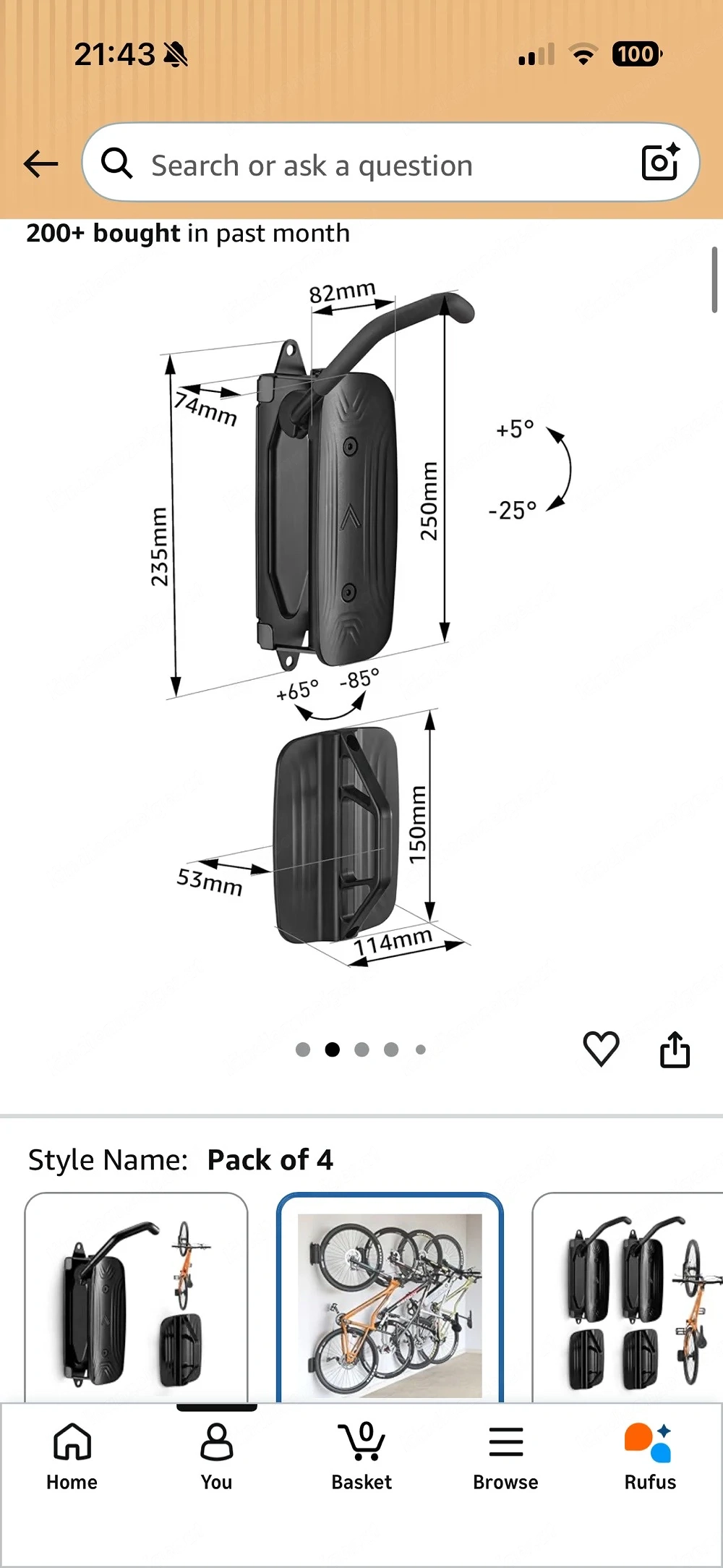 Fahrrad Wandhalterung