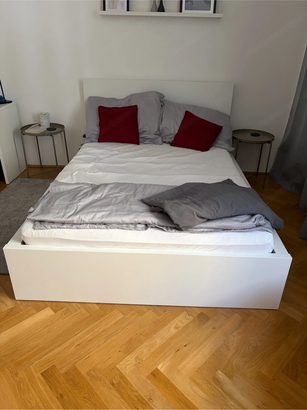 IKEA MALM Bett 140x200 weiß mit Bettkasten, sehr guter Zustand