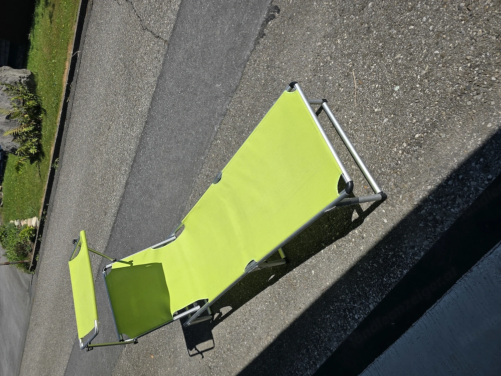 3-Bein Sonnenliege mit Sonnendach