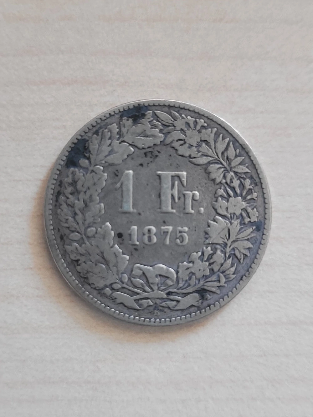 1 Schweizer Franken Münze im Set von 1875 und 1900