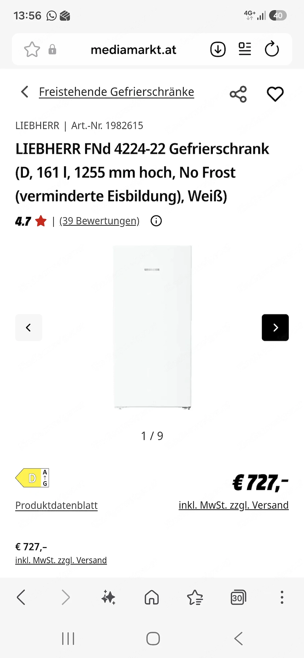 Gefrierschrank Liebherr