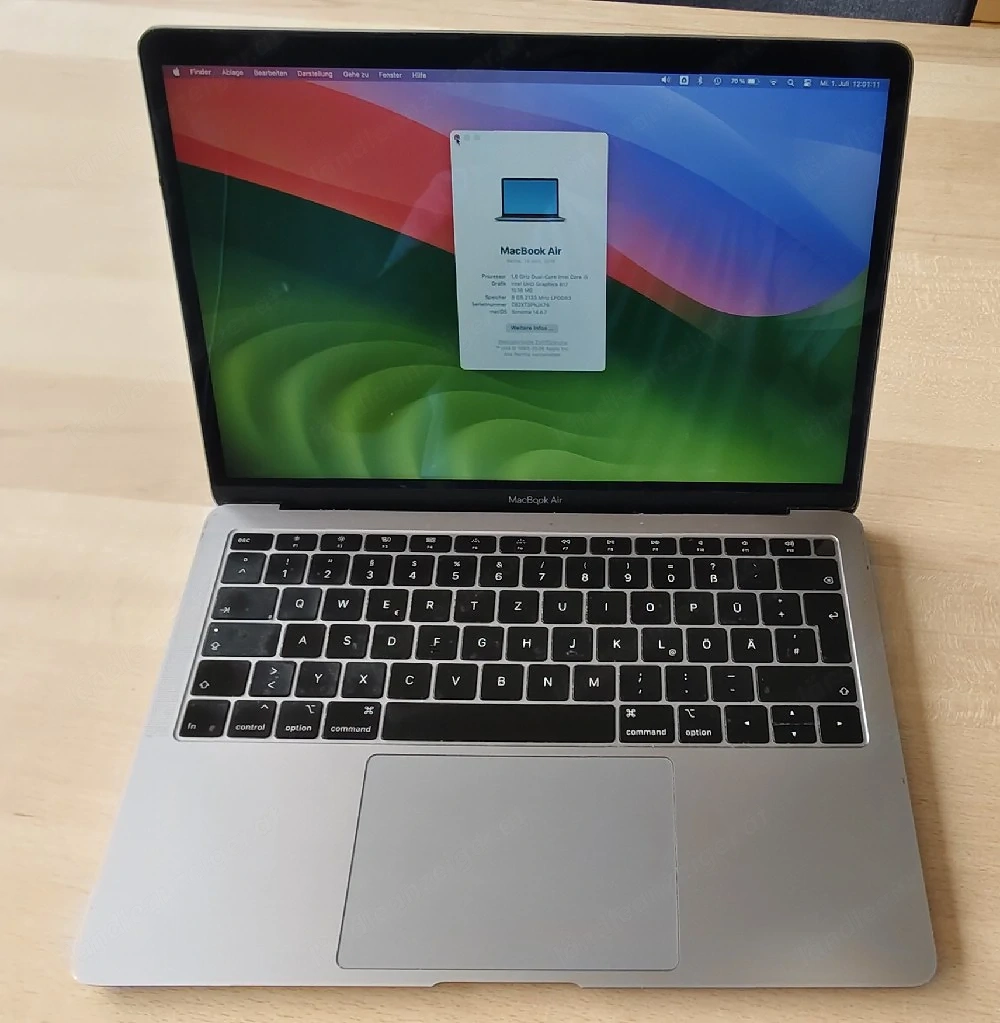 Reserviert! Mac Book Air 13", 8 GB Arbeitsspeicher, 256GB SSD Festplatte