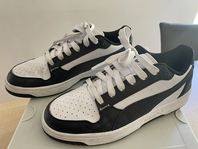 Puma Sneakers, Gr. 39, schwarz-weiß, kaum getragen