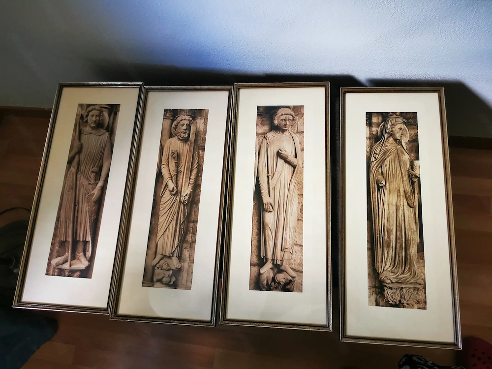 4 Stk. Bilder Heiligenfiguren