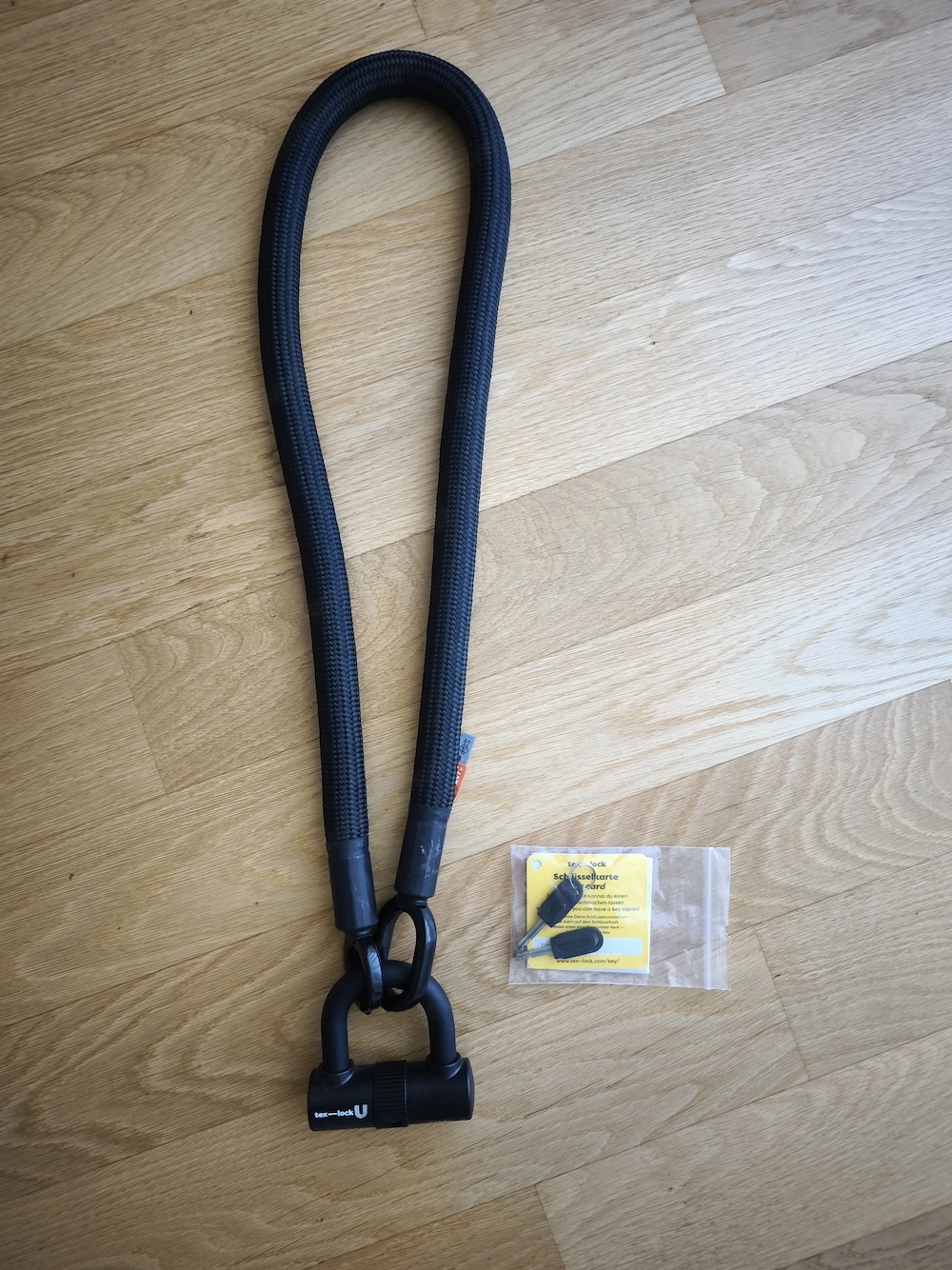 Massives Textilschloss tex-Lock eyelet XU 120 cm Fahrradschloss  