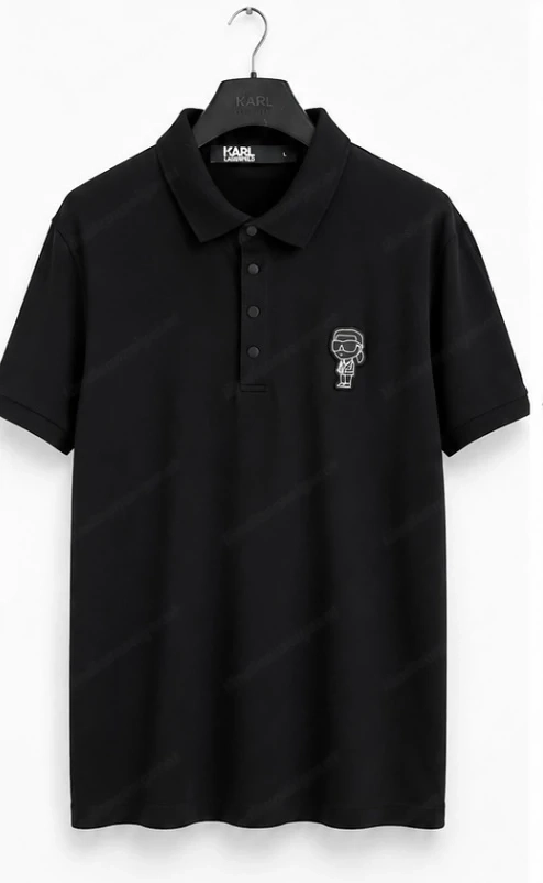 Schwarzes Herren Polo Shirt von Karl Lageefeld