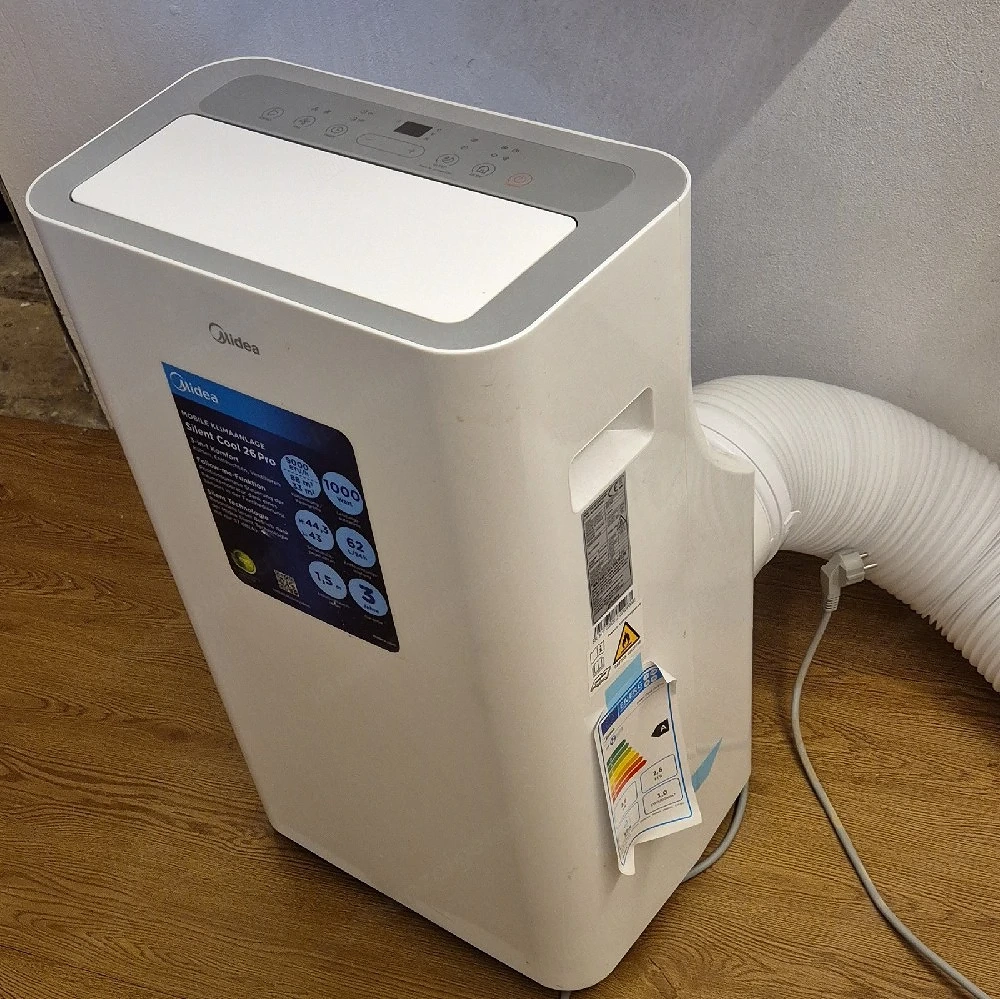 mobile klimaanlage Midea Silent cool 26 pro 9.000 BTU weib Funktioniert einwandfrei 