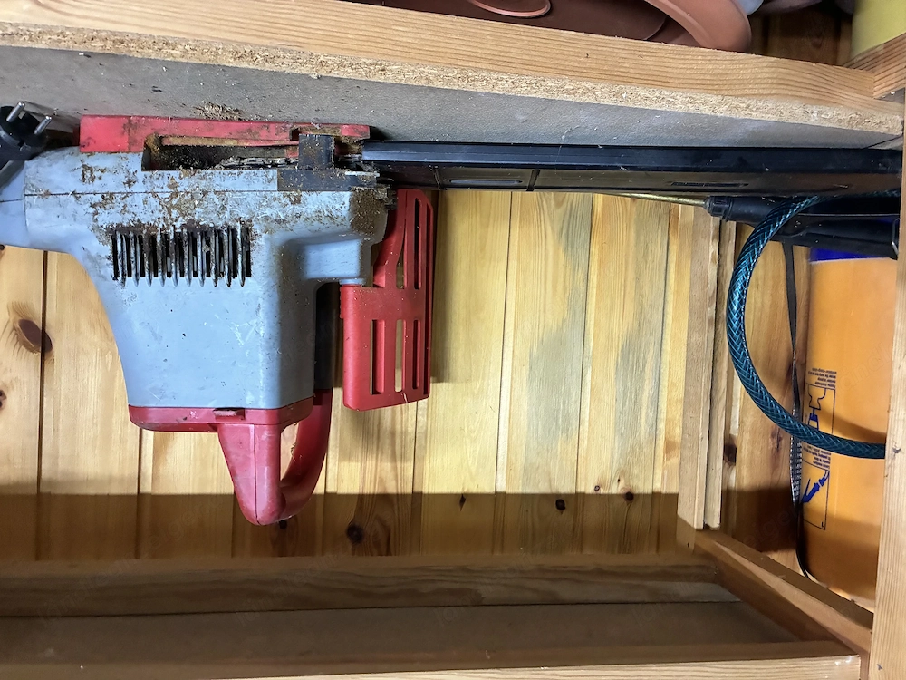 Mostfaß, Elektrische Holzsäge