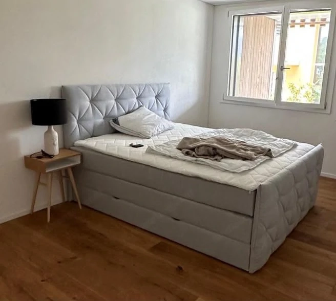 Boxspringbett 200   160 cm inkl. Matratze & Topper mit Bettkasten