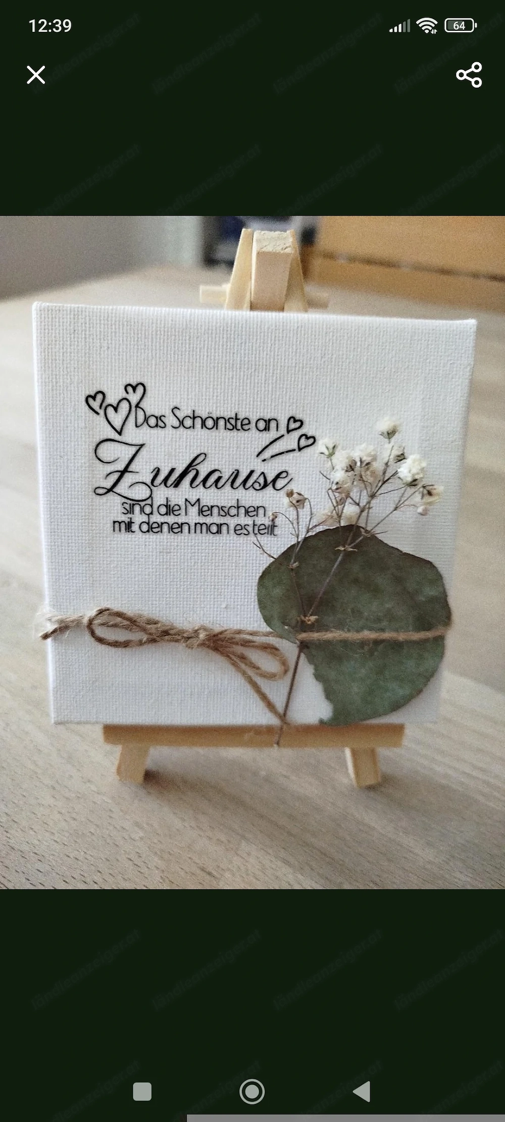 Deko kleine Staffeleien mit verschiedenen Sprüchen 