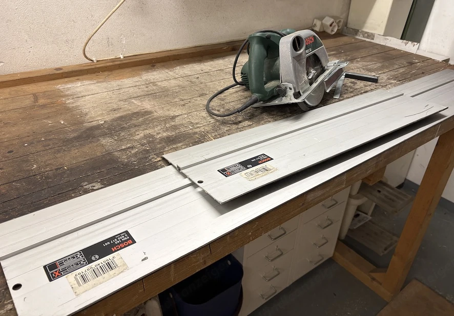 Kreissäge Bosch PKS54 mit Schnittschienen