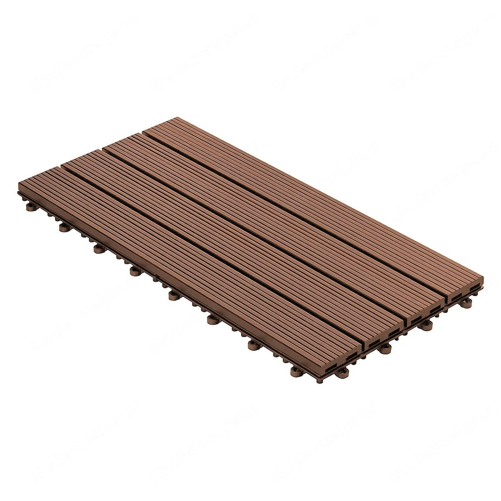 WPC Terrassenfliesen click, 60 x 30 cm, schönes braun