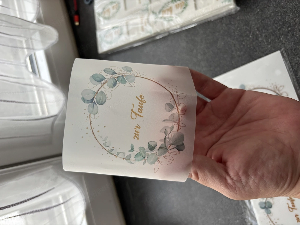 Gastgeschenk und Windlichter Taufe 