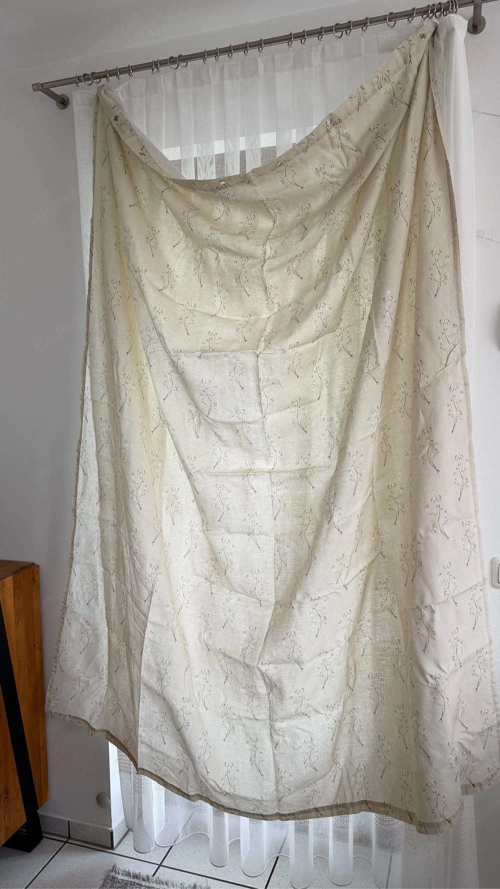 Zara Home Duschvorhang mit Blumenprint   200 x 180 cm (wie neu!)