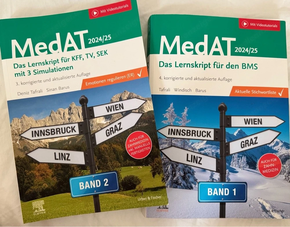 MedAt Lern- bzw. Übungsbücher