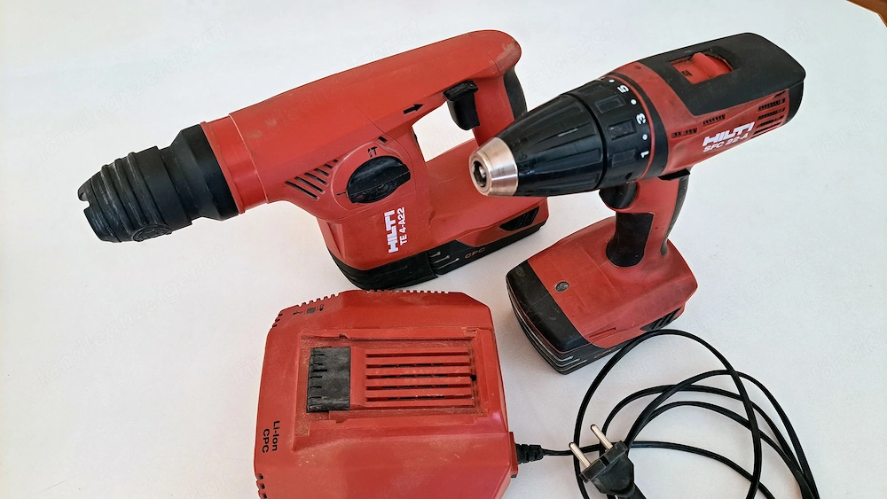 Hilti TE 4-A22 + SFC 22-A mit 2  3,3 Ah Akkus & Ladegerät - voll funktionsfähig