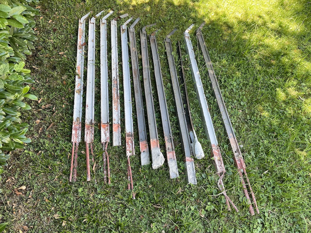 Zaunpfähle aus Stahl massiv, schwer