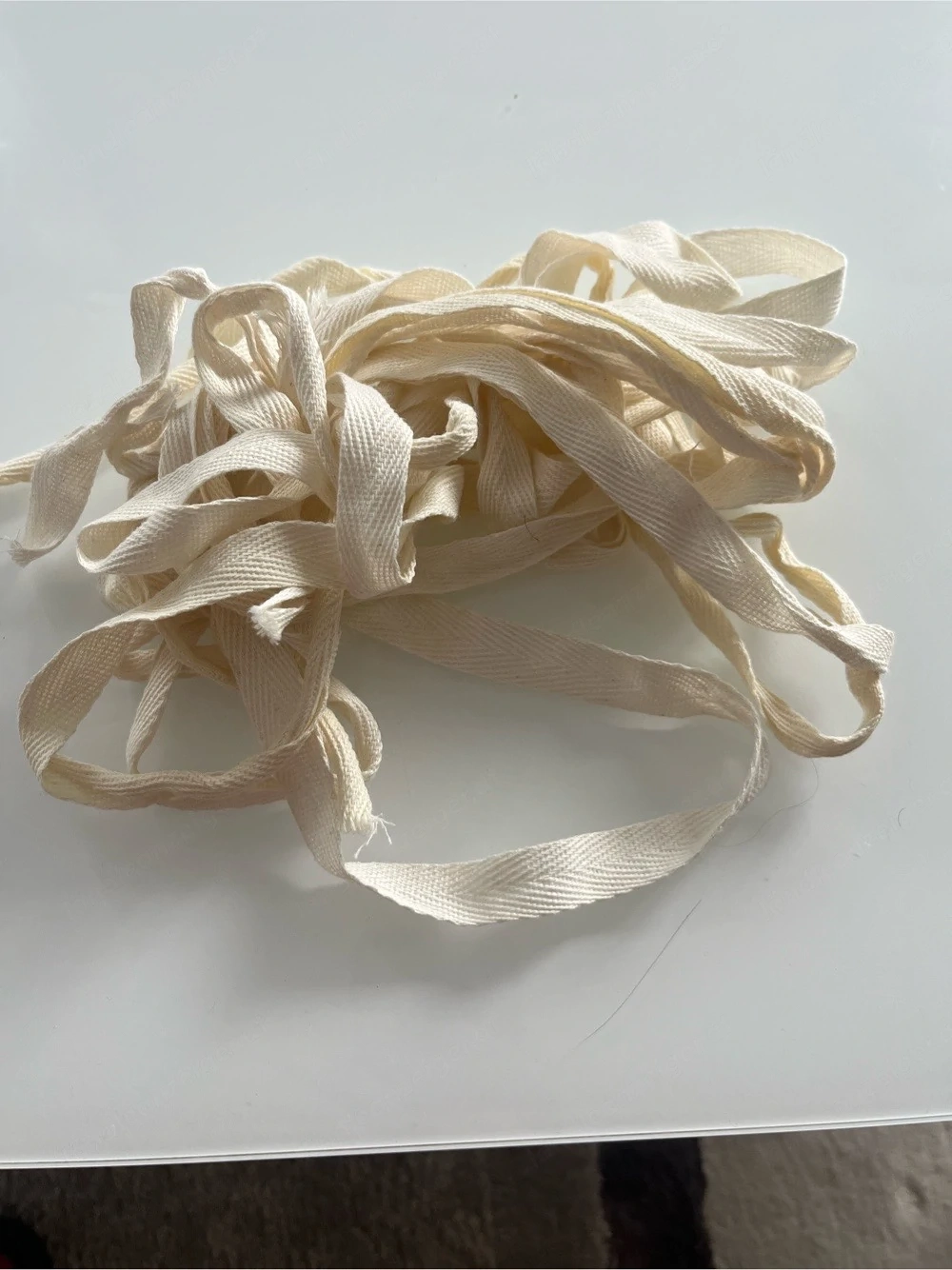 4x Stoffband creme   150 mm breit, 160 195 cm lang