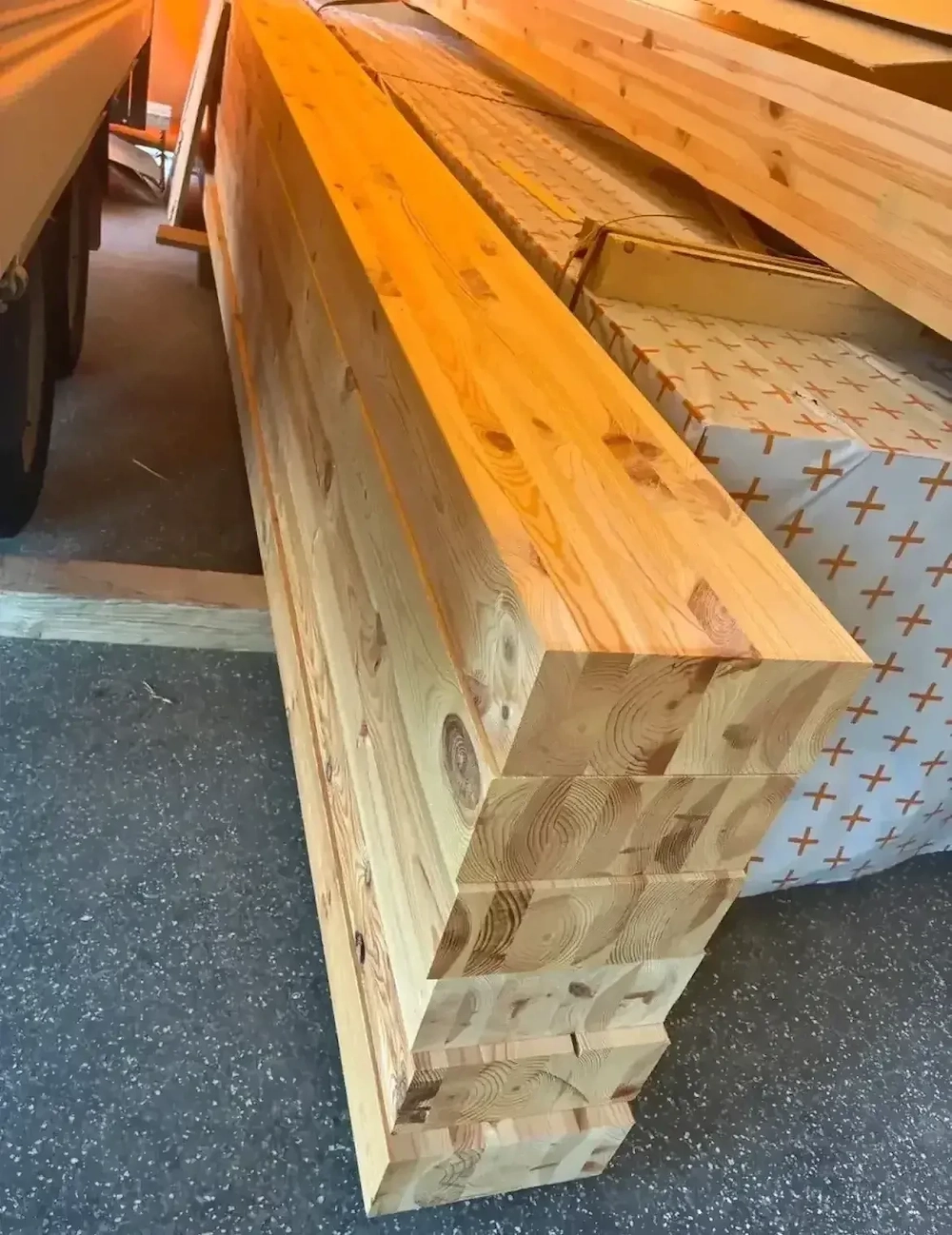 Leimbinder, Leimholz