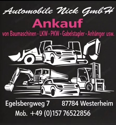 Ankauf von Baumaschinen - Nutzfahrzeuge - Hoflader - usw