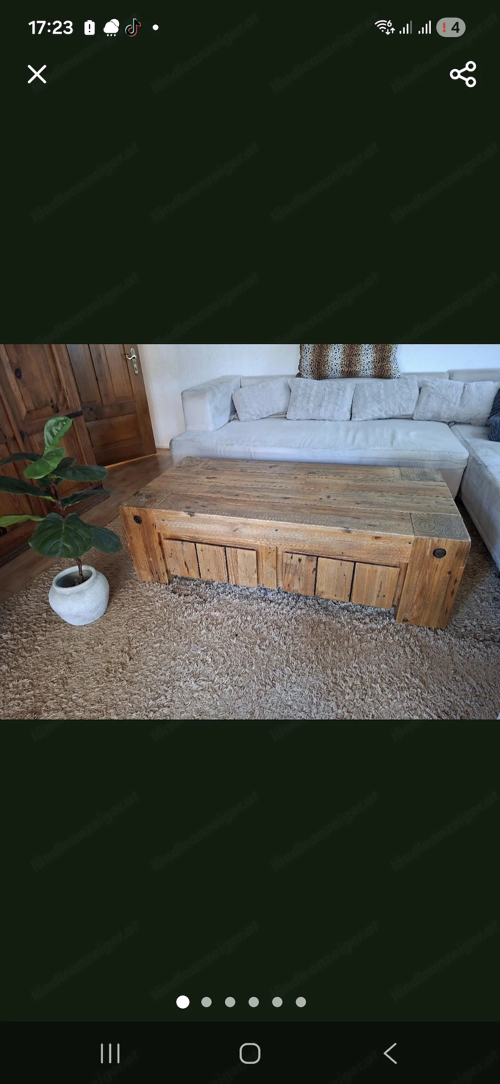 Couchtisch rustikaler Vollholz