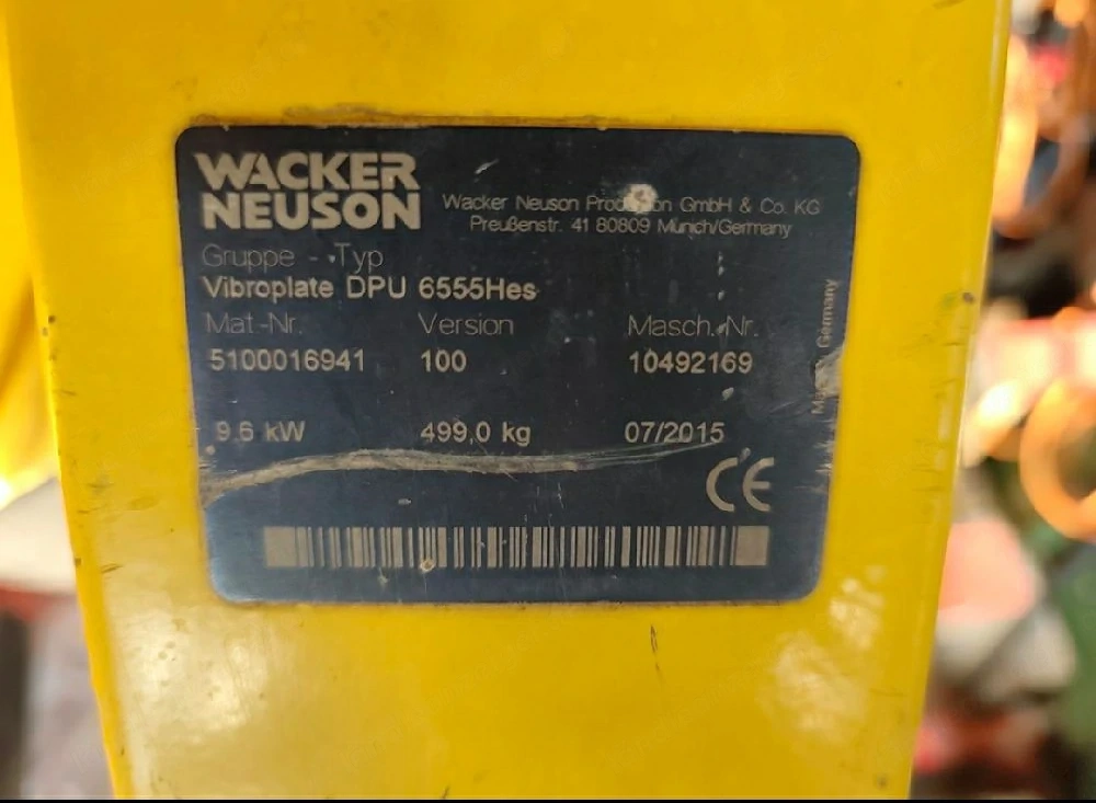 Wacker Neuson DPU 6555 500kg