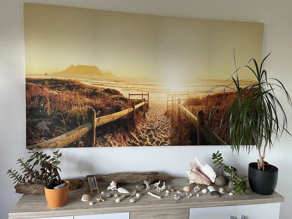 Großes Keilrahmenbild "Strandweg"   ca. 99   179 cm   sehr gepflegt