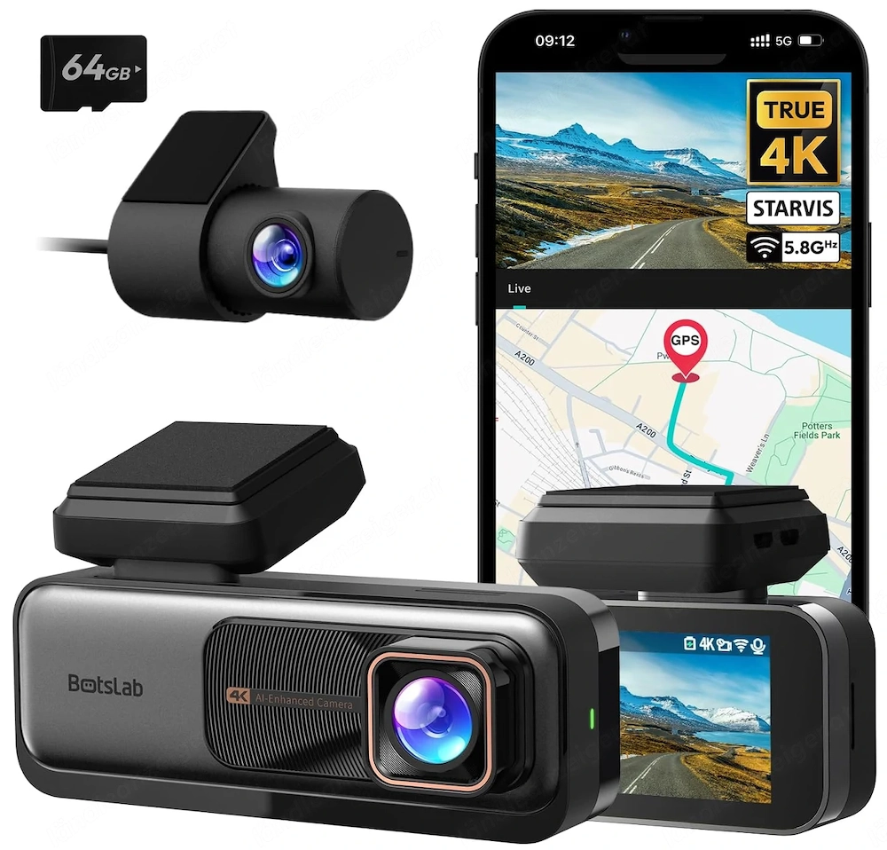 NEU: Botslab Dashcam G980H inkl. Hardwire-Kit (Autoverkabelung)