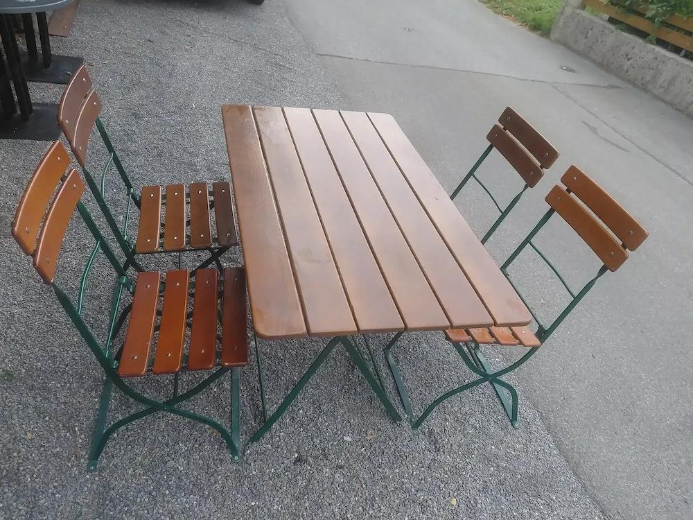 Bayrische Biergarten Garnitur "Akazie"