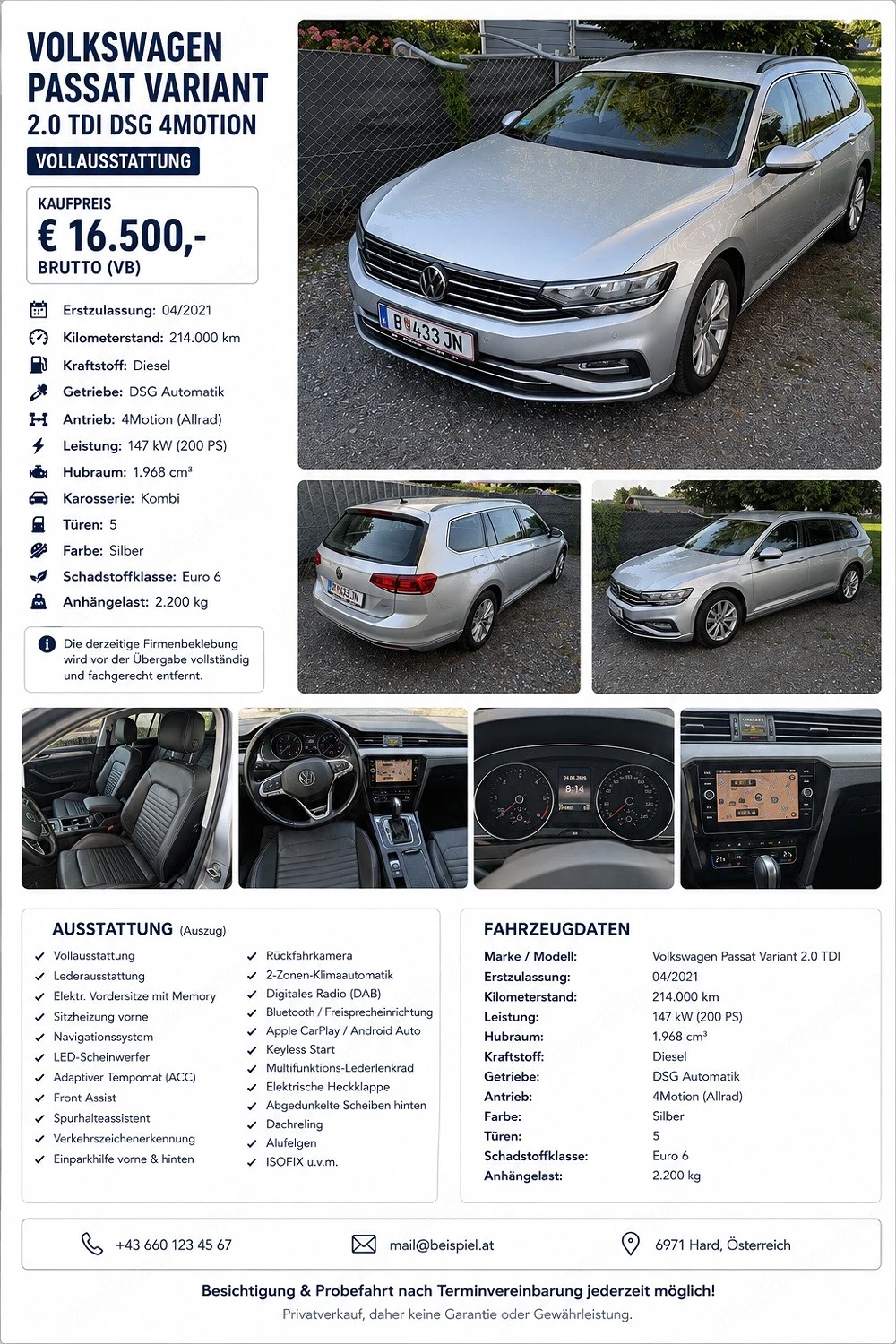 VW Passat Variant Kombi DSG 4-Motion Allrad