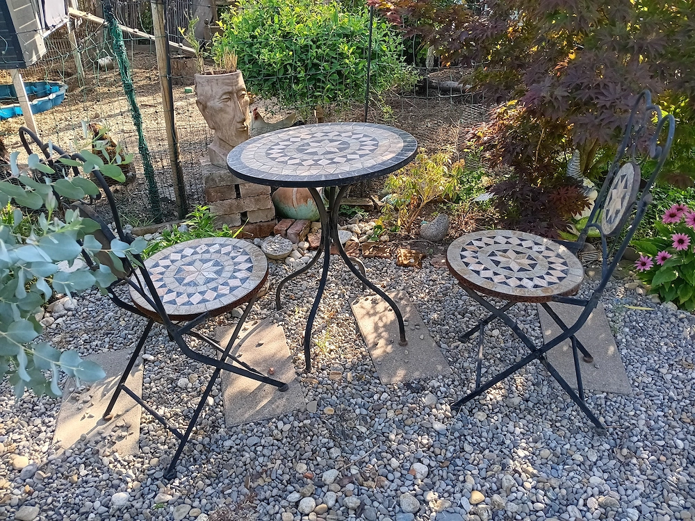 Gusseisen Mosaikmöbel 3er Set